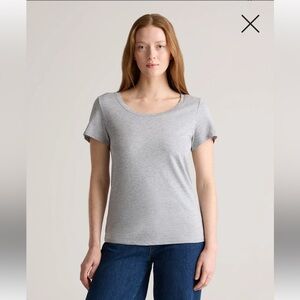 Quince Classic Gray Women's Scoopneck Tee